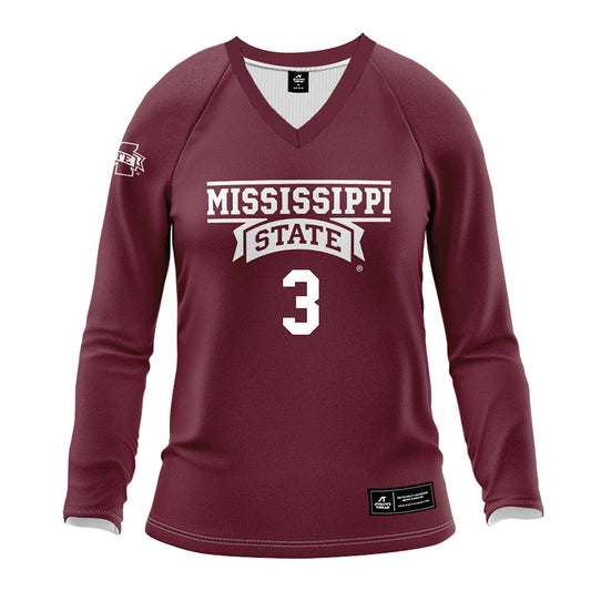 Mississippi State - NCAA Women's Volleyball : Lindsey Mangelson - Maroon Volleyball Jersey-0