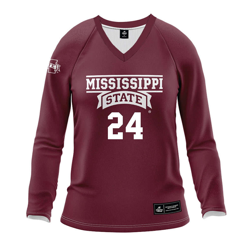 Mississippi State - NCAA Women's Volleyball : Cayley Hanson - Maroon Volleyball Jersey-0