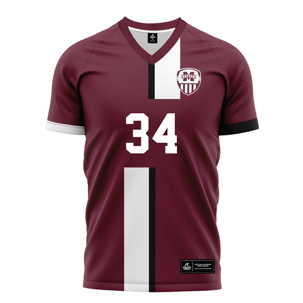 Mississippi State - NCAA Women's Soccer : Naila Schoefberger - Maroon Soccer Jersey-0