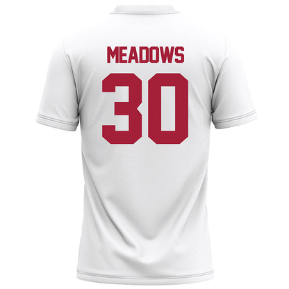 Alabama - NCAA Football : Derek Meadows - White Football Jersey-1