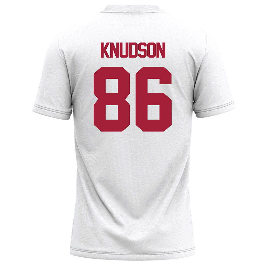 Alabama - NCAA Football : Peter Knudson - White Football Jersey-1