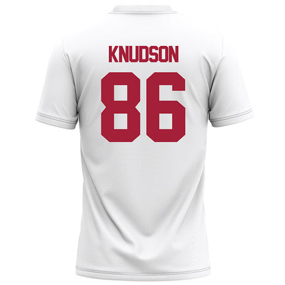 Alabama - NCAA Football : Peter Knudson - White Football Jersey-1