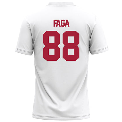 Alabama - NCAA Football : Isaia Faga - White Football Jersey