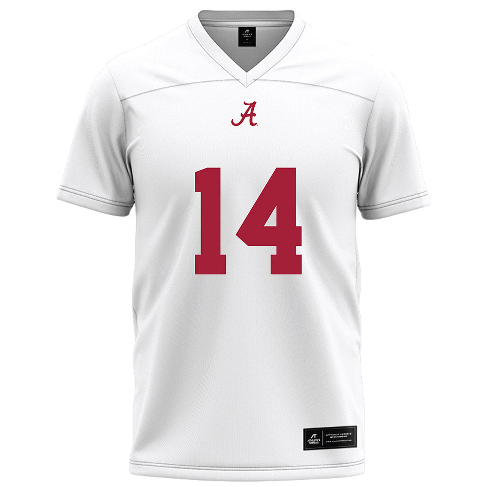 Alabama - NCAA Football : Graham Nicholson - White Football Jersey