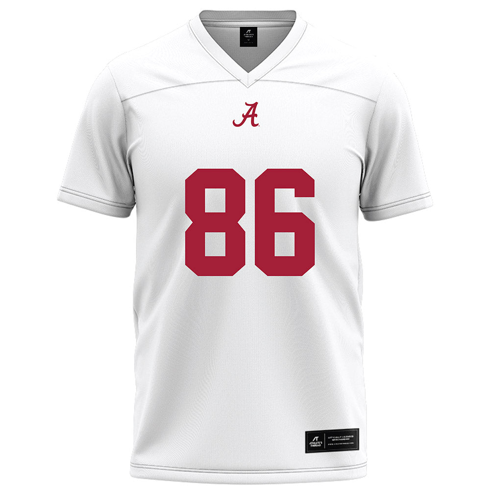 Alabama - NCAA Football : Peter Knudson - White Football Jersey-0