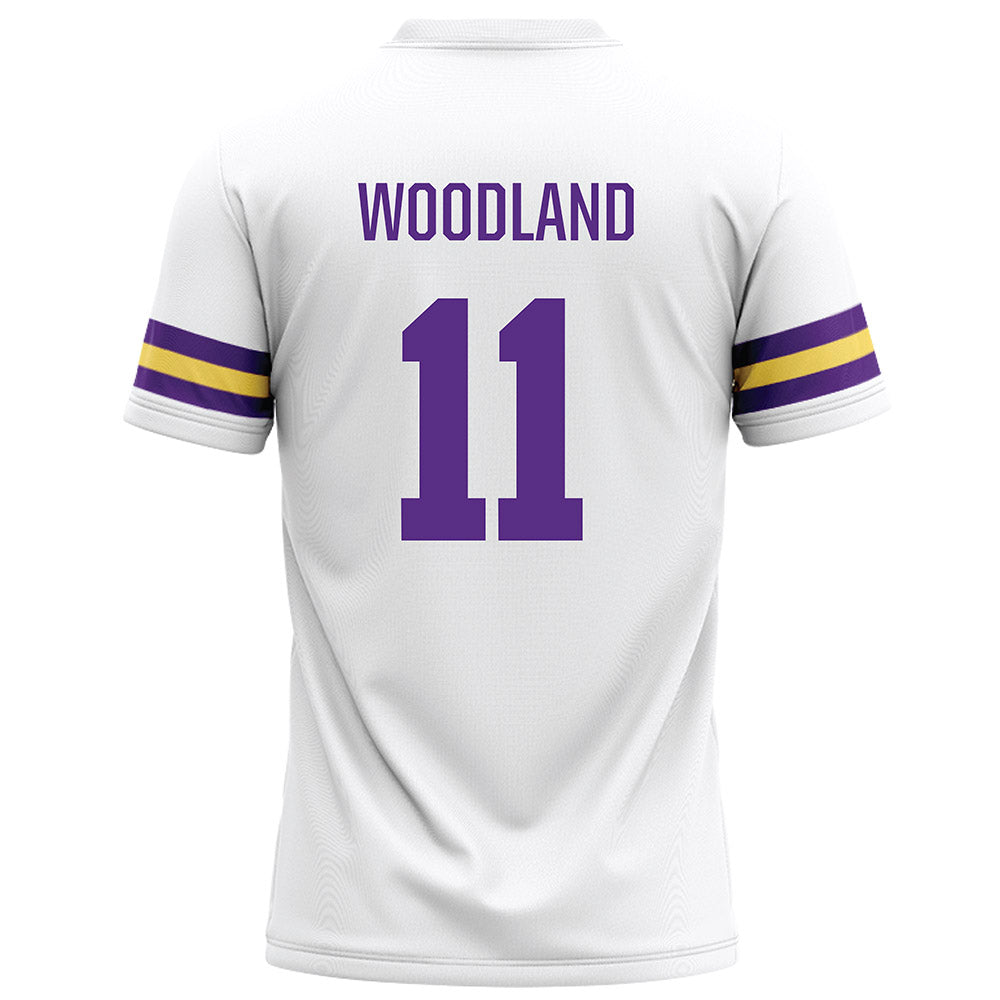 LSU - NCAA Football : PJ Woodland - White Football Jersey