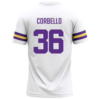 LSU - NCAA Football : Aidan Corbello - White Football Jersey