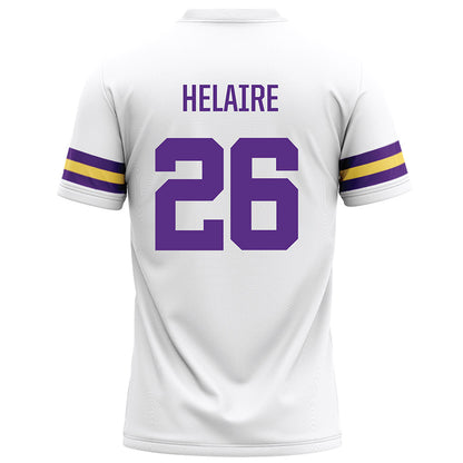 LSU - NCAA Football : Cowinn Helaire - White Football Jersey