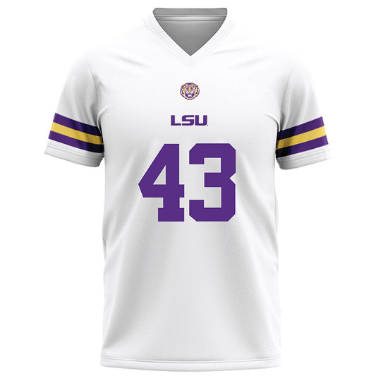 LSU - NCAA Football : Matt Jayne Jr - White Football Jersey