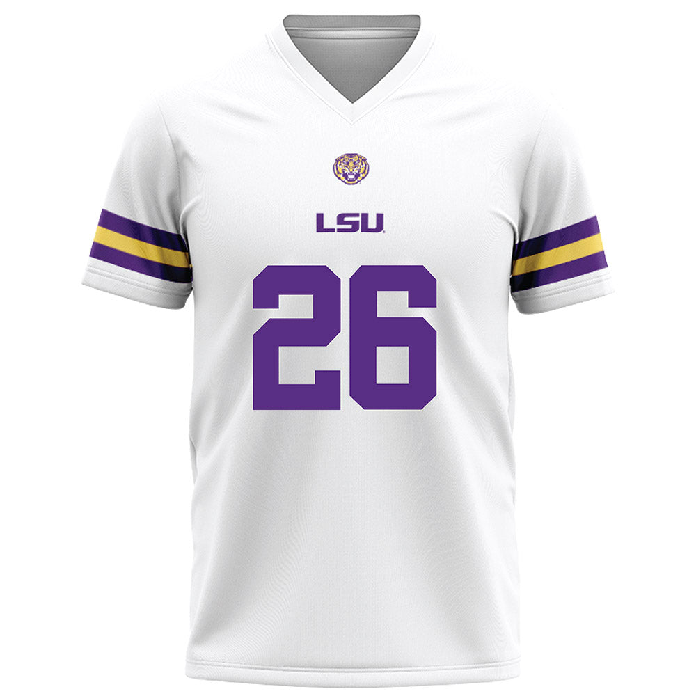 LSU - NCAA Football : Cowinn Helaire - White Football Jersey