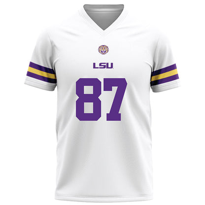 LSU - NCAA Football : Joey August - White Football Jersey