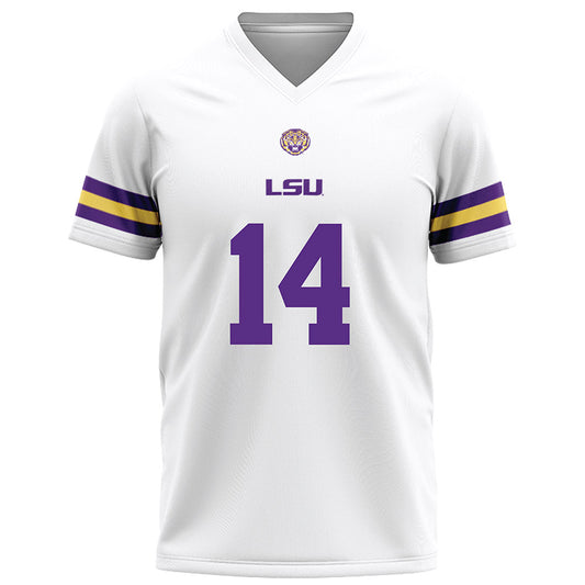 LSU - NCAA Football : Trey'Dez Green - White Football Jersey