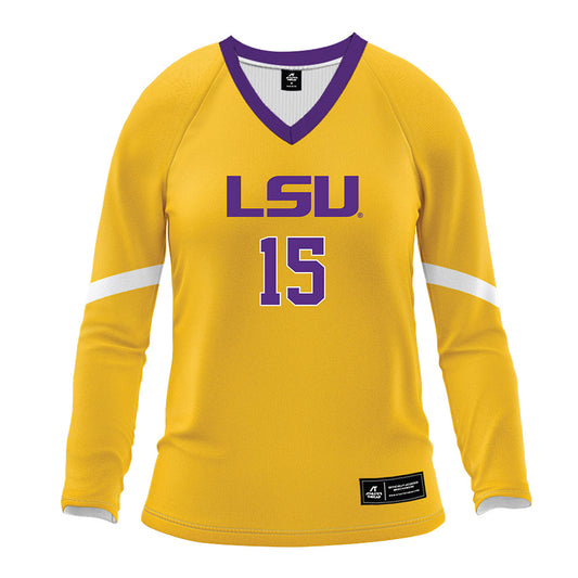LSU - NCAA Women's Volleyball : Lauren Brooker - Gold Volleyball Jersey-0
