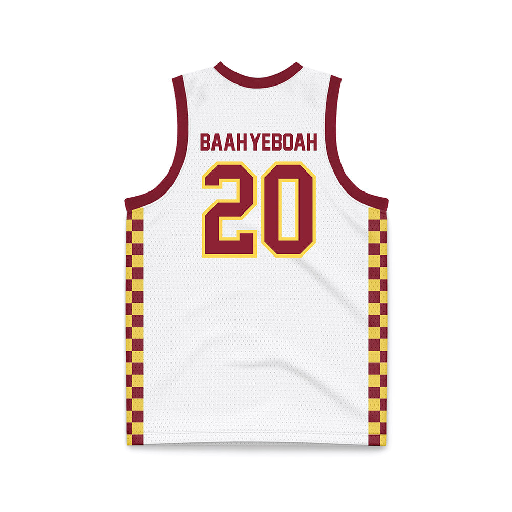 NSU - NCAA Men's Basketball : Marley Baah-Yeboah - White Basketball Jersey-1