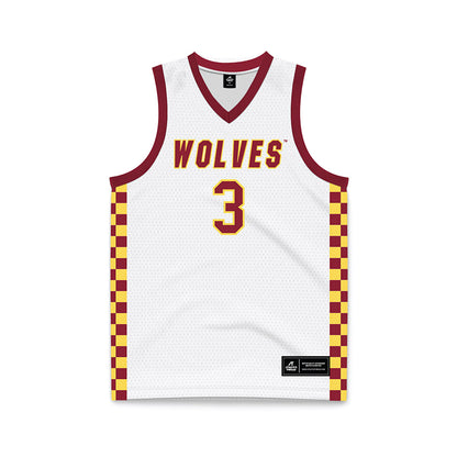 NSU - NCAA Men's Basketball : Brendan Phillips - White Basketball Jersey-0