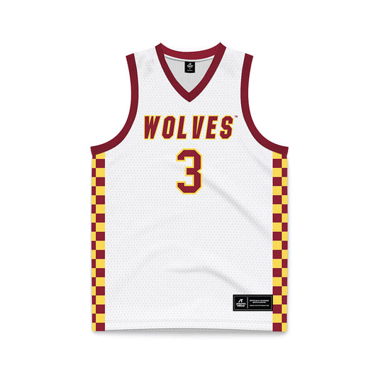 NSU - NCAA Men's Basketball : Brendan Phillips - White Basketball Jersey-0