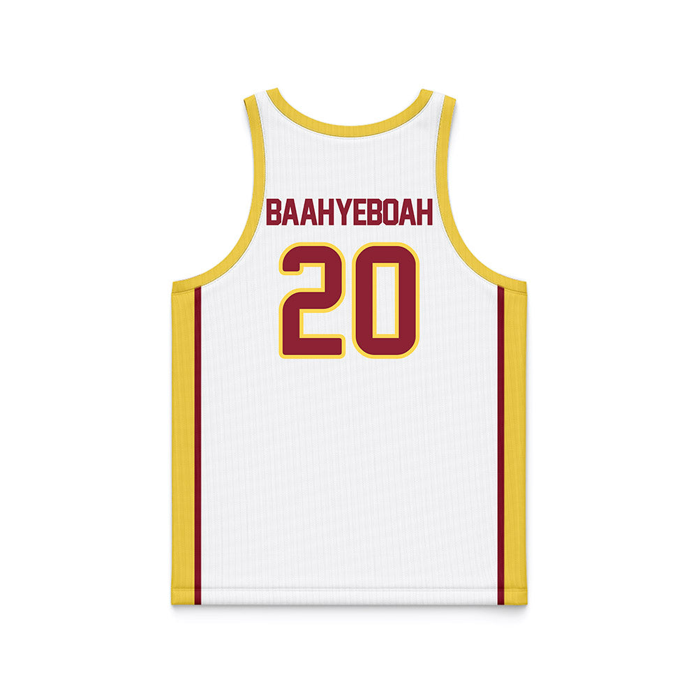 NSU - NCAA Men's Basketball : Marley Baah-Yeboah - White Basketball Jersey-1