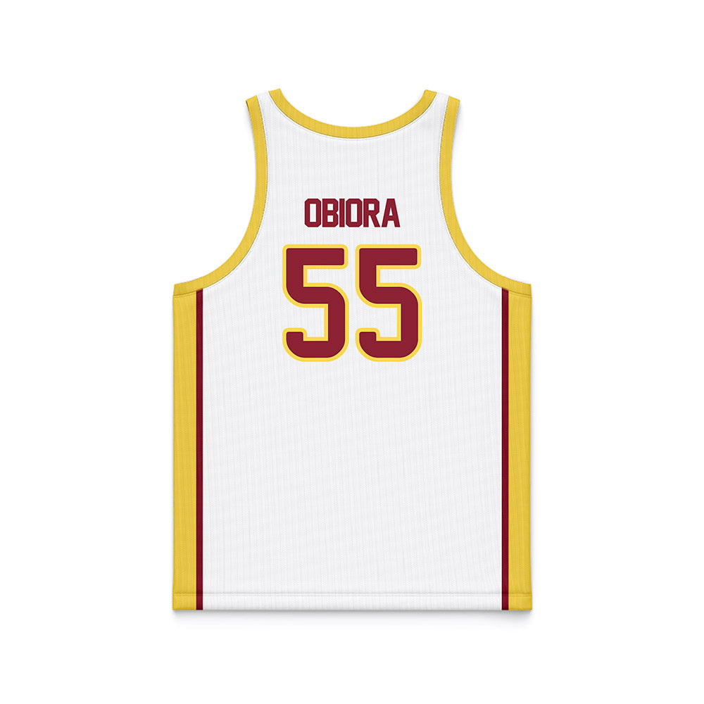 NSU - NCAA Men's Basketball : Tobi Obiora - White Basketball Jersey-1