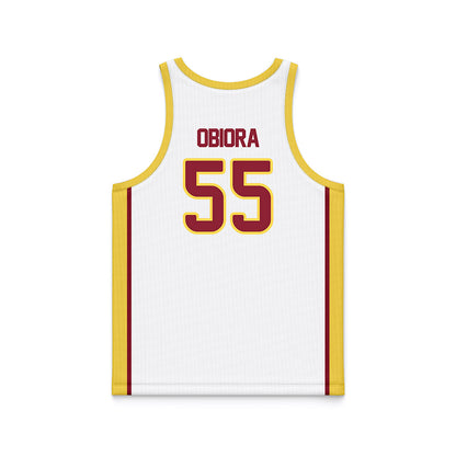 NSU - NCAA Men's Basketball : Tobi Obiora - White Basketball Jersey-1