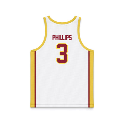 NSU - NCAA Men's Basketball : Brendan Phillips - White Basketball Jersey-1