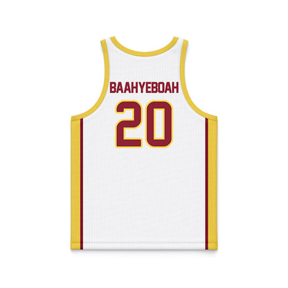 NSU - NCAA Men's Basketball : Marley Baah-Yeboah - White Basketball Jersey-1