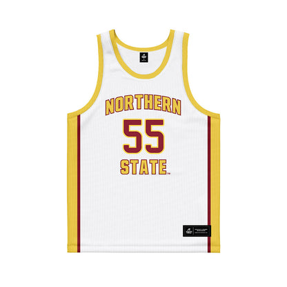 NSU - NCAA Men's Basketball : Tobi Obiora - White Basketball Jersey-0
