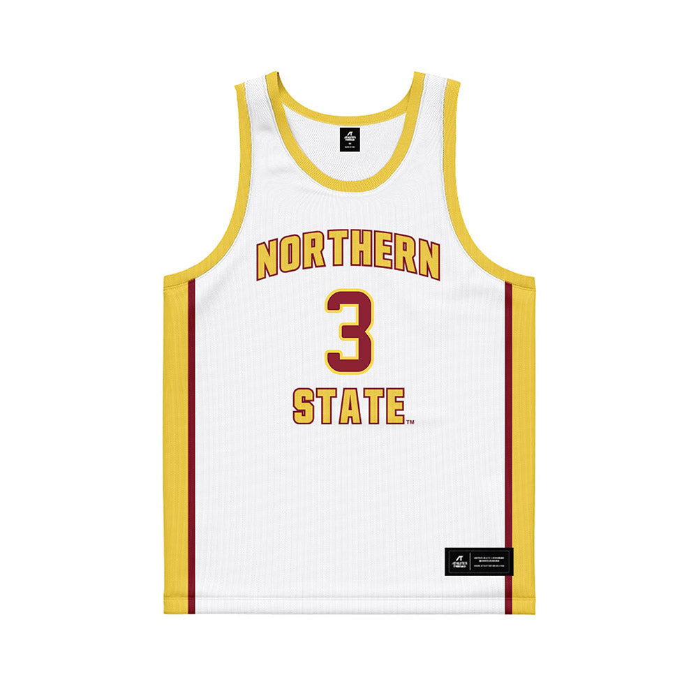 NSU - NCAA Men's Basketball : Brendan Phillips - White Basketball Jersey-0