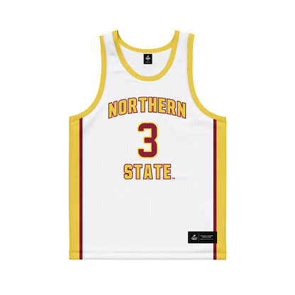NSU - NCAA Men's Basketball : Brendan Phillips - White Basketball Jersey-0