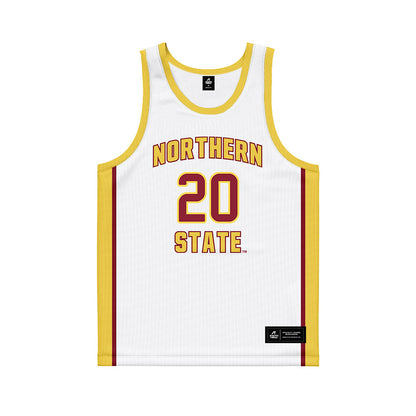 NSU - NCAA Men's Basketball : Marley Baah-Yeboah - White Basketball Jersey-0