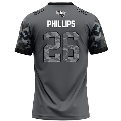 Towson - NCAA Football : Kahseim Phillips - Dark Grey Jersey-1