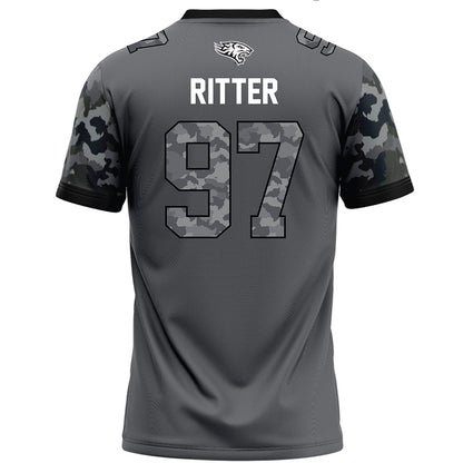 Towson - NCAA Football : Justin Ritter - Dark Grey Jersey