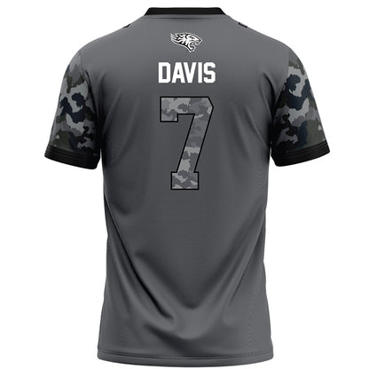 Towson - NCAA Football : Carlos Davis - Dark Grey Jersey