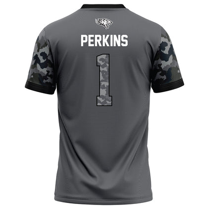 Towson - NCAA Football : Zay Perkins - Dark Grey Jersey-1