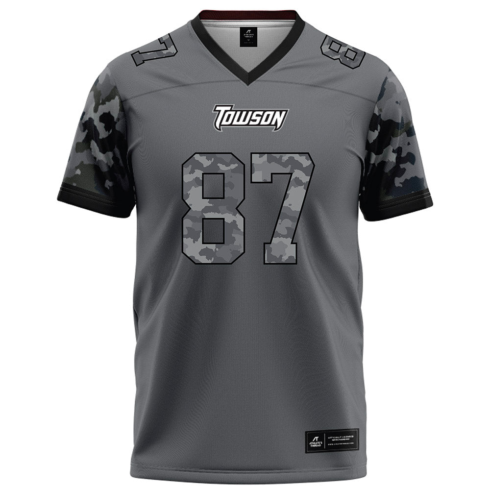 Towson - NCAA Football : Jordan Stallworth - Dark Grey Jersey-0