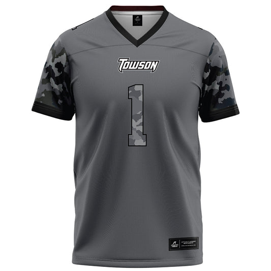 Towson - NCAA Football : Myles Brodie - Dark Grey Jersey-0