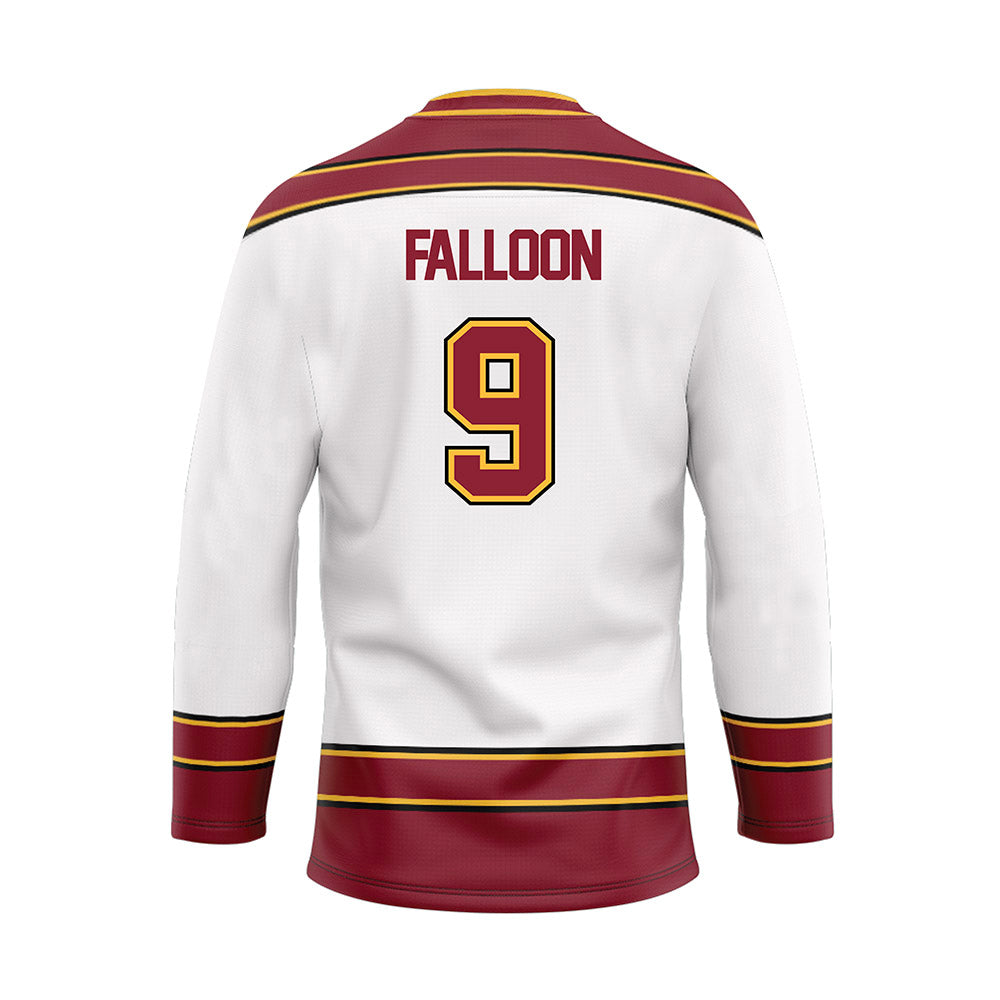 Minnesota - NCAA Men's Ice Hockey : August Falloon - White Hockey Jersey-1