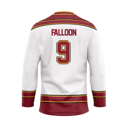 Minnesota - NCAA Men's Ice Hockey : August Falloon - White Hockey Jersey-1
