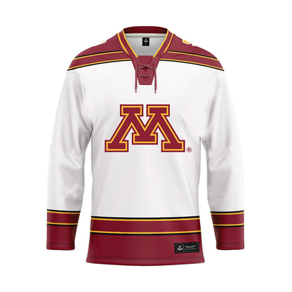 Minnesota - NCAA Men's Ice Hockey : August Falloon - White Hockey Jersey-0