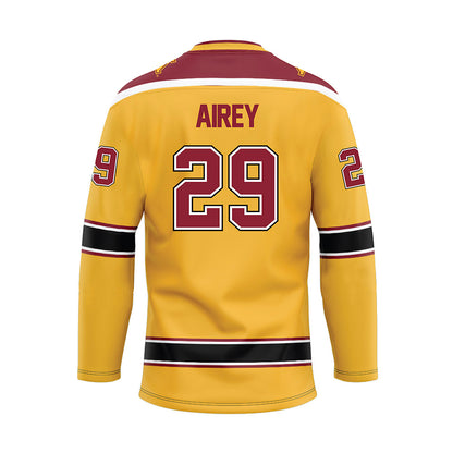 Minnesota - NCAA Men's Ice Hockey : Nathan Airey - Gold Hockey Jersey-1