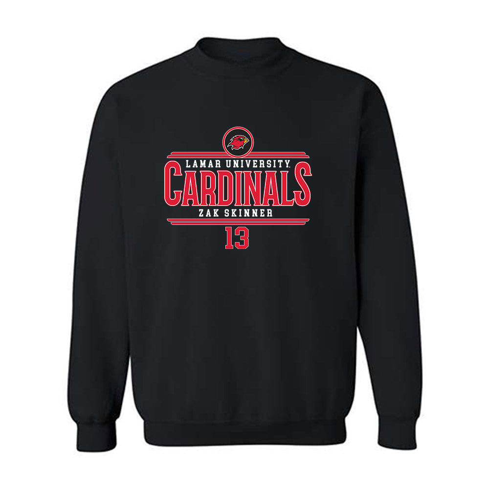 Lamar - NCAA Baseball : Zak Skinner - Classic Fashion Shersey Crewneck Sweatshirt-0