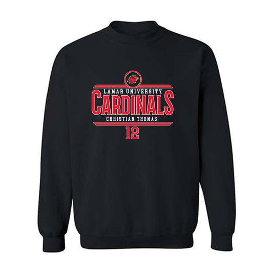 Lamar - NCAA Men's Basketball : Christian Thomas - Classic Fashion Shersey Crewneck Sweatshirt-0