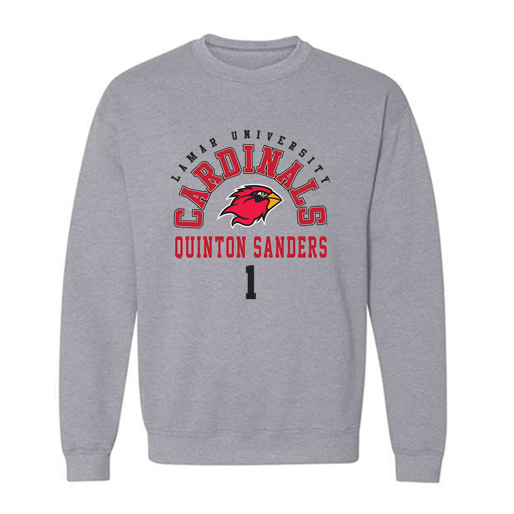 Lamar - NCAA Men's Basketball : Quinton Sanders - Classic Fashion Shersey Crewneck Sweatshirt-0