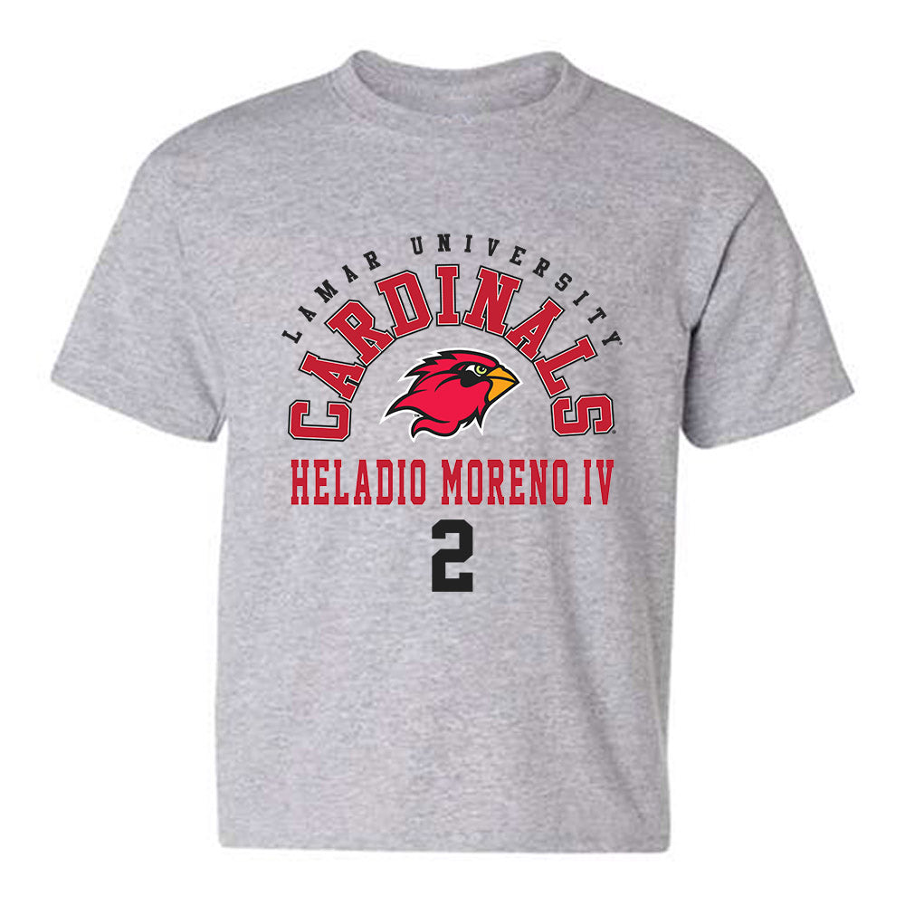 Lamar - NCAA Baseball : Heladio Moreno IV - Classic Fashion Shersey Youth T-Shirt-0
