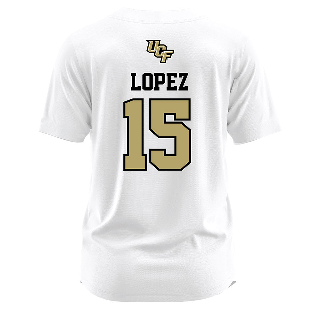 Central Florida - NCAA Softball : Yessenia Lopez - White Jersey-1