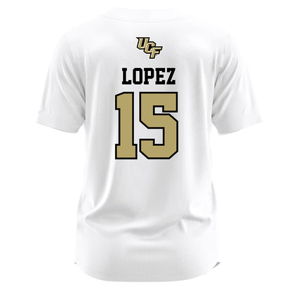 Central Florida - NCAA Softball : Yessenia Lopez - White Jersey-1