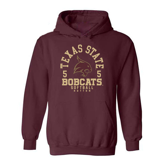 Texas State - NCAA Softball : Kamden Hutton - Classic Fashion Shersey Hooded Sweatshirt-0