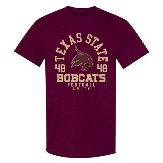 Texas State - NCAA Football : Travion Smith - Classic Fashion Shersey T-Shirt-0