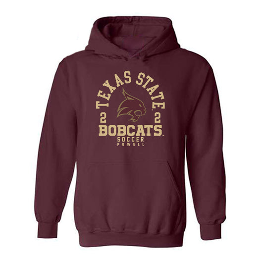 Texas State - NCAA Women's Soccer : Jessica Powell - Classic Fashion Shersey Hooded Sweatshirt-0