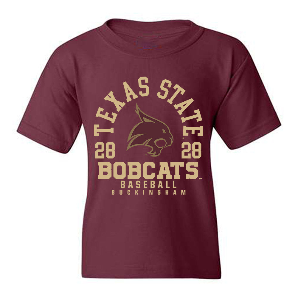 Texas State - NCAA Baseball : Dalton Buckingham - Classic Fashion Shersey Youth T-Shirt-0