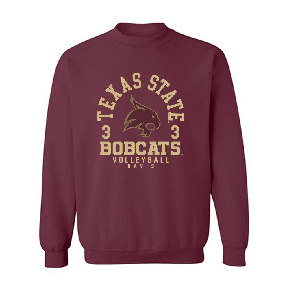 Texas State - NCAA Women's Volleyball : Kaitlyn Davis - Classic Fashion Shersey Crewneck Sweatshirt-0